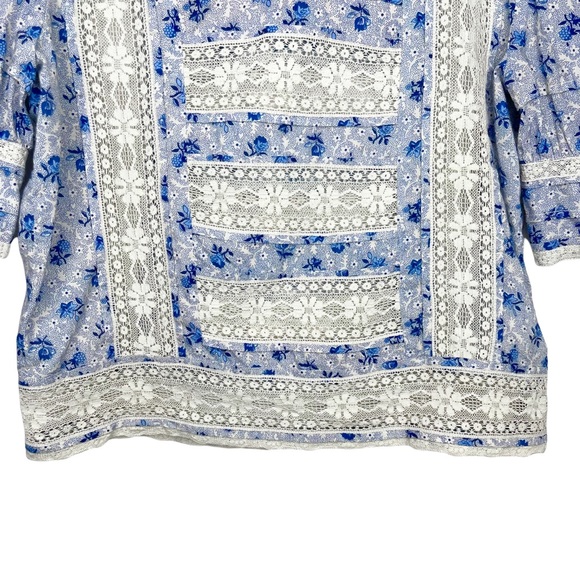 ♦️SOLD♦️Anthropologie Love Sam Antoinette Cropped Floral Lace Top - Picture 8 of 16